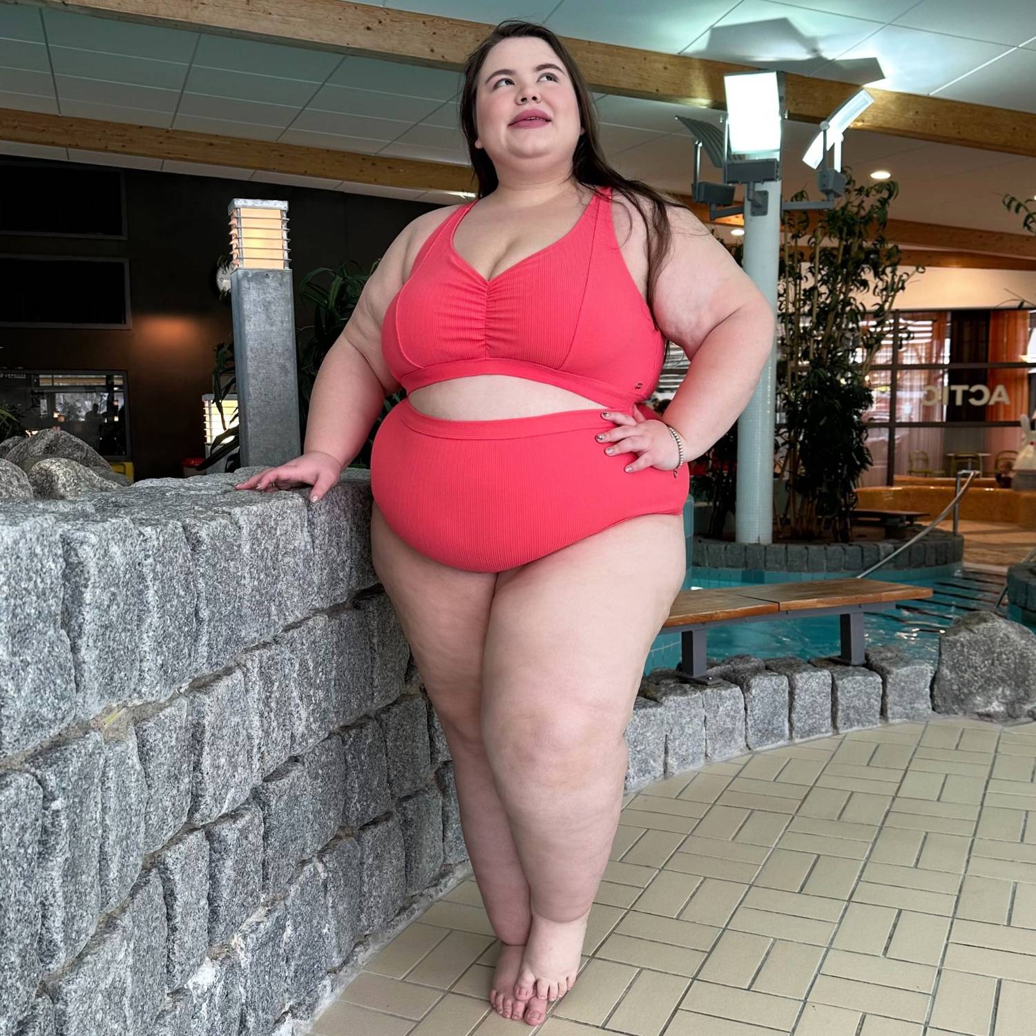 Hasta La Vista Rib Bikini Bottoms - Coral - Image 12