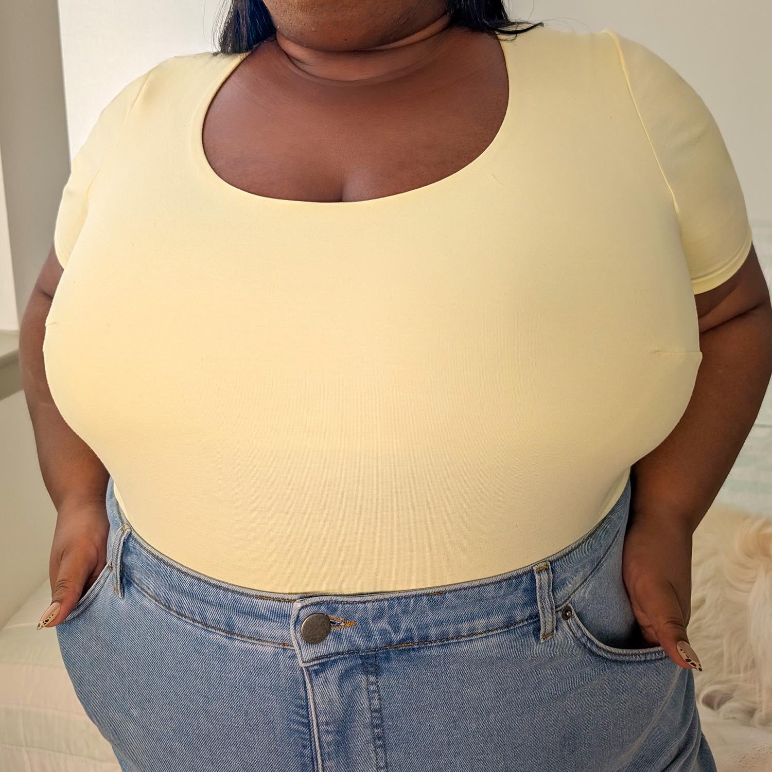 Short Sleeve Cotton Bodysuit - Butter - Image 3