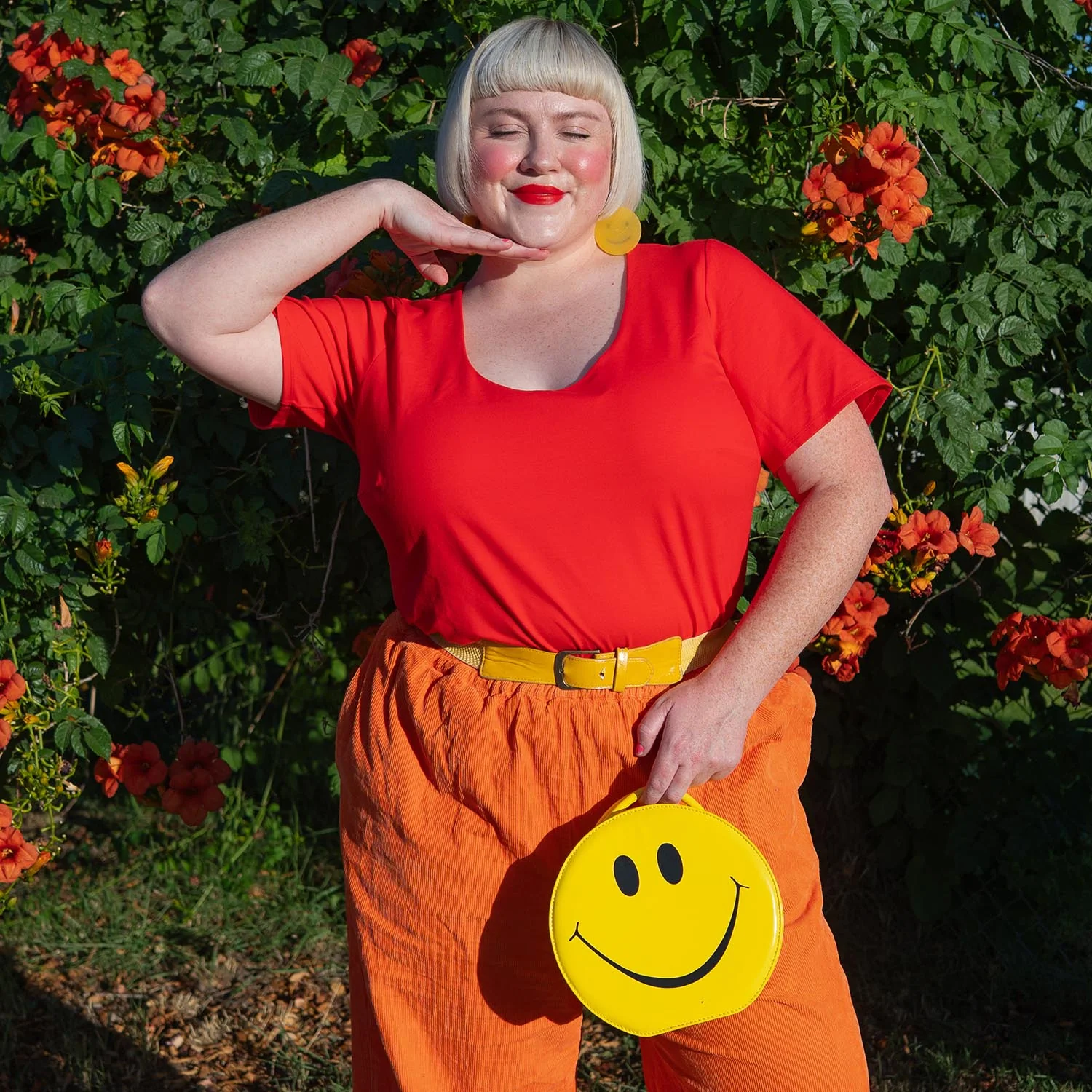 Short Sleeve Cotton Bodysuit - Sangria - Image 5